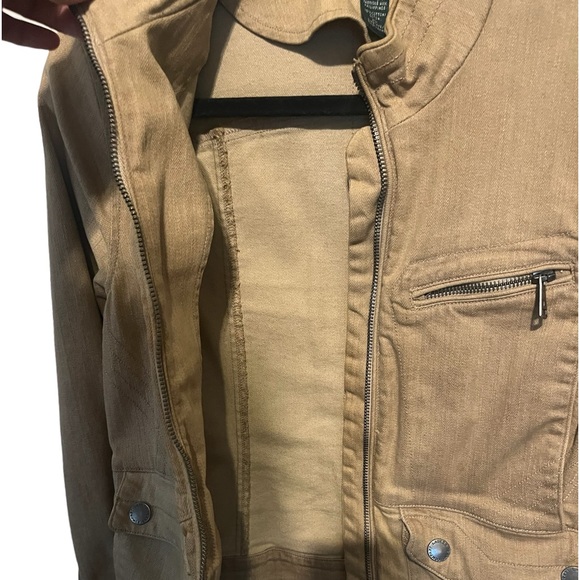 Ralph Lauren - Womens Tan Jean Jacket Size 6 - Picture 3 of 5